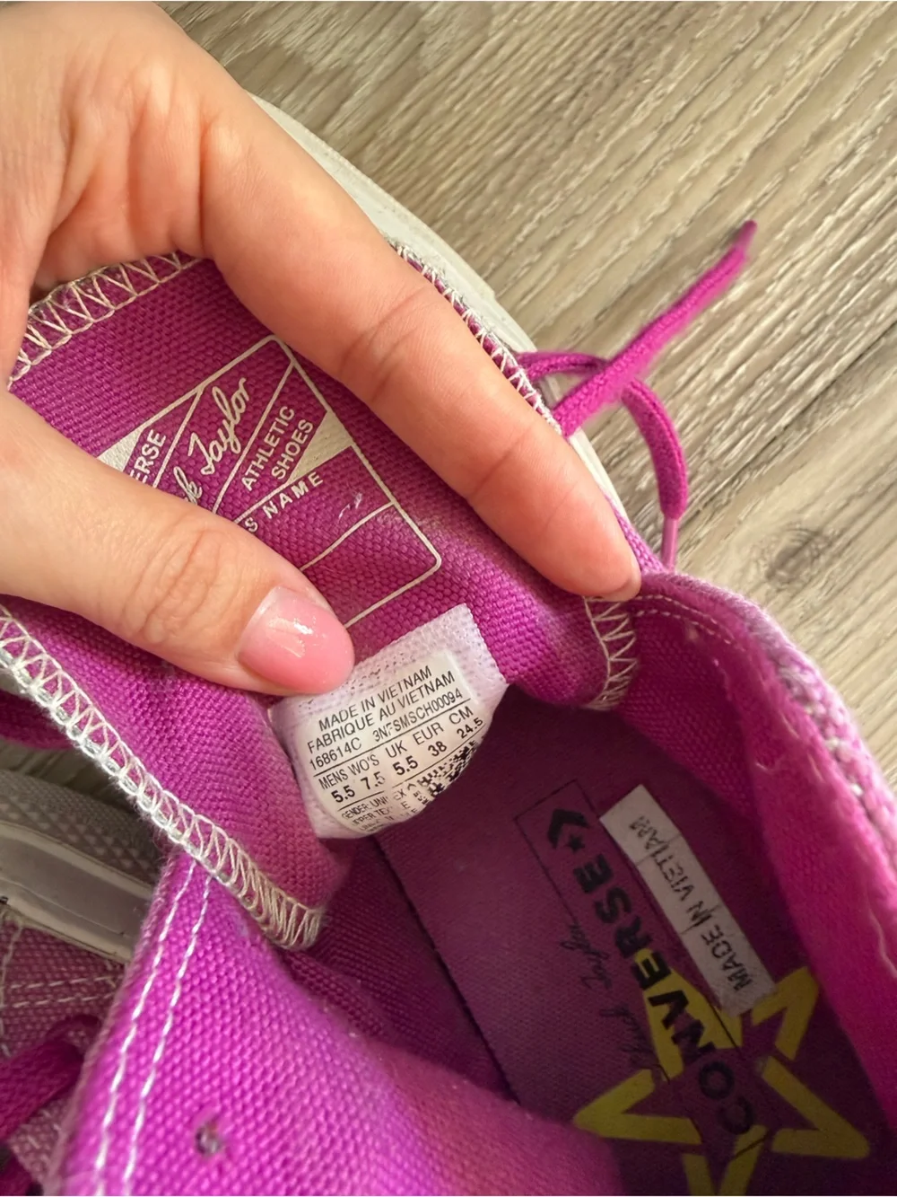Converse Magenta High-Top Canvas Sneakers - Picture 6 of 6